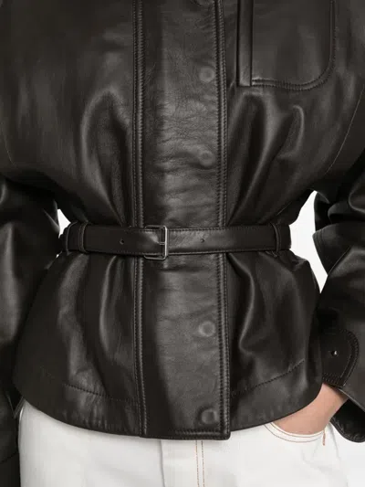 Jacquemus Belted Jacket In Brown