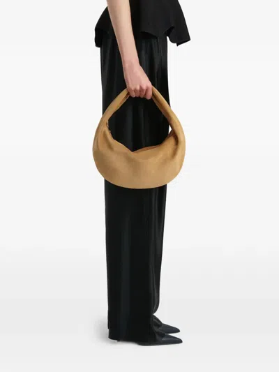 Khaite Medium Olivia Hobo Bag Wheat Suede In Brown