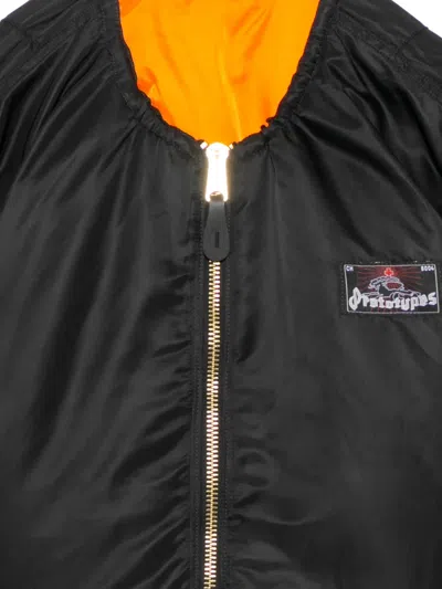 Prototypes Padded Bomber Jacket In Black