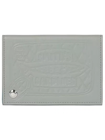 Paul Smith Sardines Embossed Card Holder In Gray