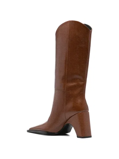 Coperni Cowboy Bridge Lizard Print Boots In Multi