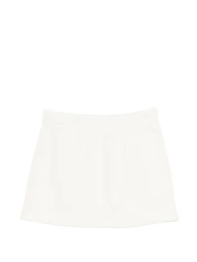 Palm Angels Drawstring Skirt In White