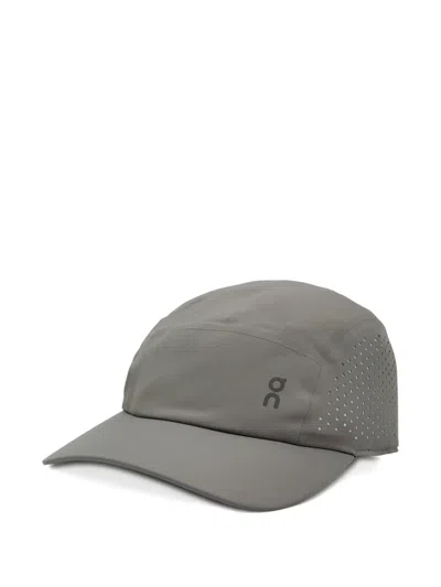 On Lightweight Perforated Stretch-shell Cap In Gray