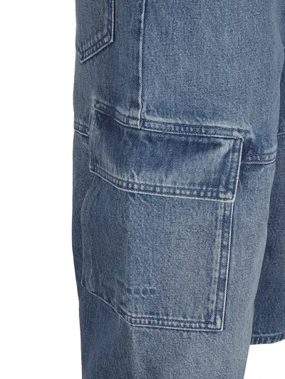 Givenchy Cargo-pocket Denim Shorts In Blue