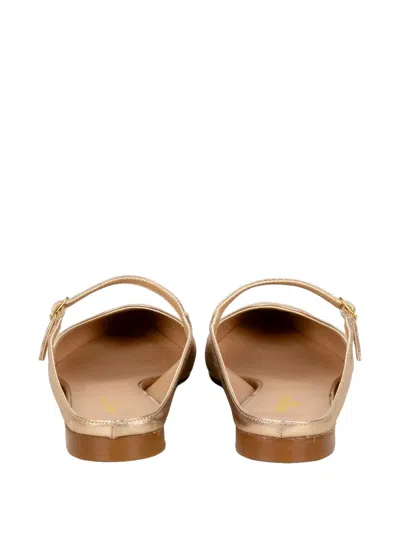 Status Pointed-toe Mules In Gold