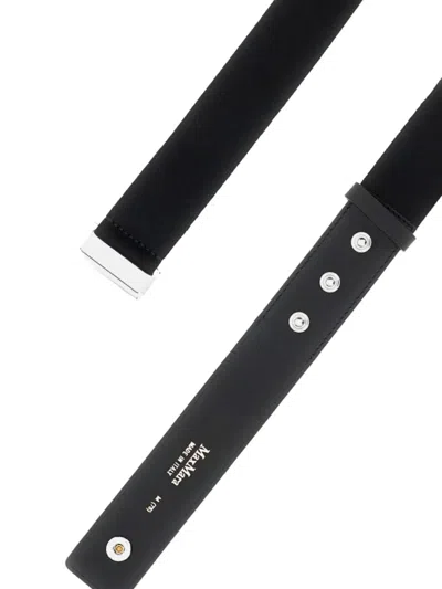 Max Mara Elastic Button Belt In Black
