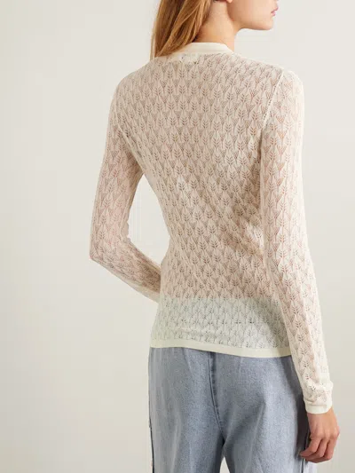 Zimmermann Openwork Knit Top In Neutral