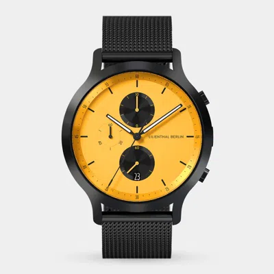 Lilienthal Berlin Chronograph Line 2 - Mesh Black Matte In Multi