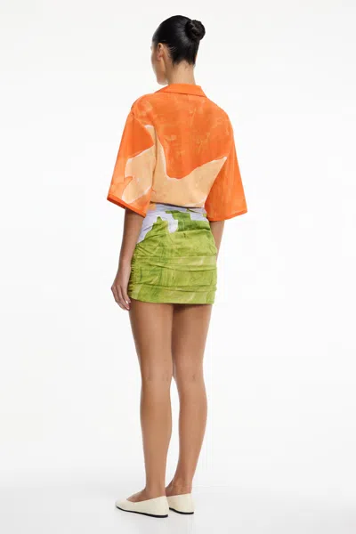 Significant Other Lulu Mini Dress Stamped Poppy In Multi