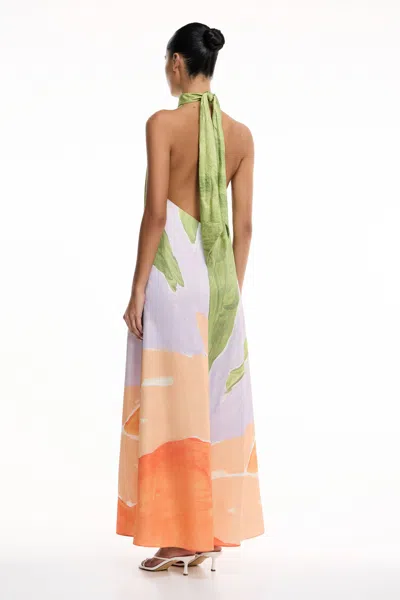 Significant Other Malina Printed Halter Maxi Dress In Multi