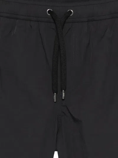 Herno Drawstring Black Polyamide Swim Shorts In Black