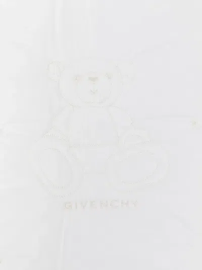 Givenchy Teddy-embroidery Blanket In White
