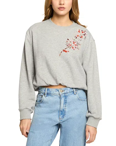 Cinq À Sept Twilight Spark Davini Pullover Heather Grey In Gray