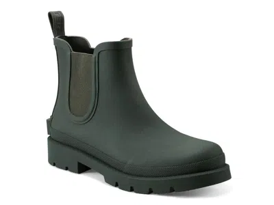 Hunter Orford Insulated Waterproof Chelsea Boot In Green