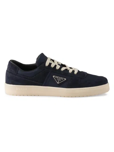Prada Downtown Eyelets-detail Suede Sneakers In Multi