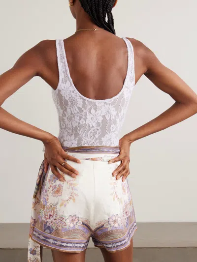 Zimmermann Lace Scoop Bodysuit Clothing In White