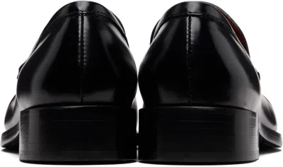 Acne Studios Stamped Monogram Calf Leather Loafers In Black