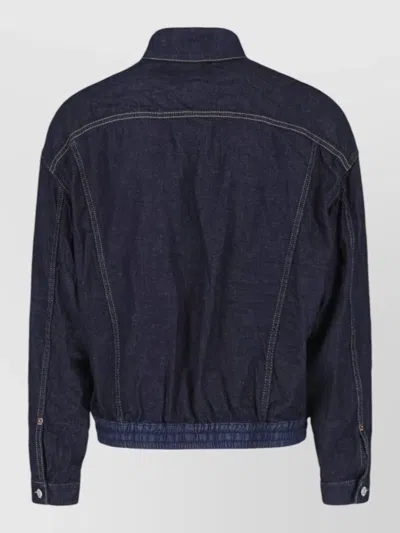 Dsquared2 Collared Jacket Chest And Front Pockets In Blue