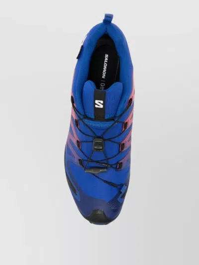 Salomon Mesh Low Sneakers Pull Tab Rubber Sole In Blue