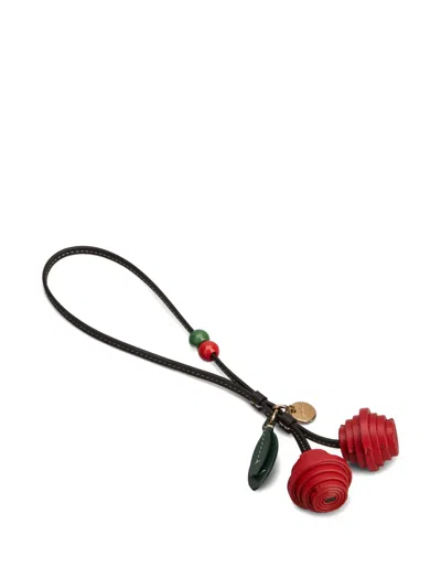 Tod's Cherry-charm Keyring In Multi