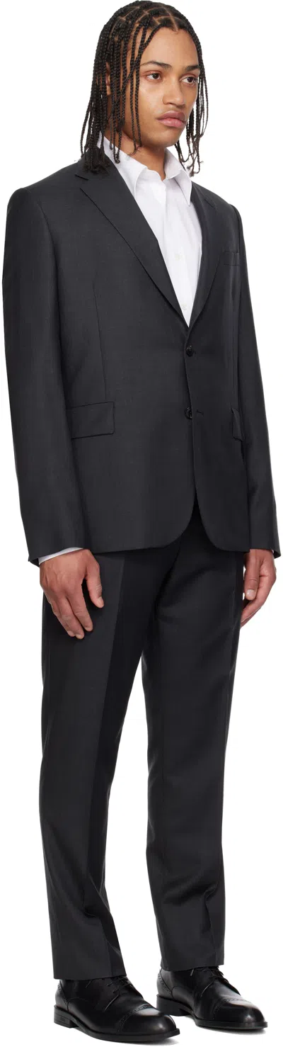 Paul Smith Black Tailored Two Button Suit In Black