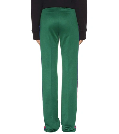 Shop Gucci Cotton-blend Trackpants In Yard