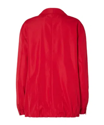 Fendi Red Technical Viscose Jacket In Red