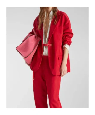 Fendi Red Technical Viscose Jacket In Red