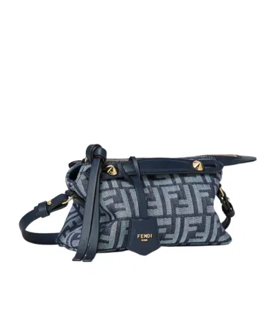 Fendi Soft Mini Shoulder Bag Top Handle Strap In Blue
