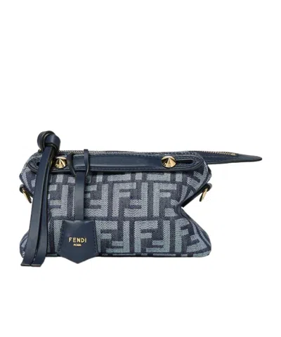 Fendi Soft Mini Shoulder Bag Top Handle Strap In Blue