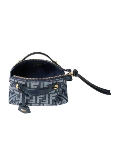Fendi Soft Mini Shoulder Bag Top Handle Strap In Blue