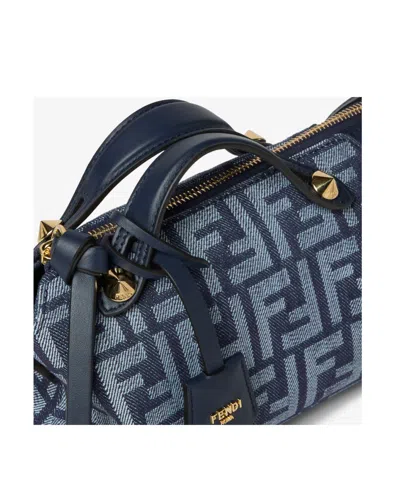 Fendi Soft Mini Shoulder Bag Top Handle Strap In Blue