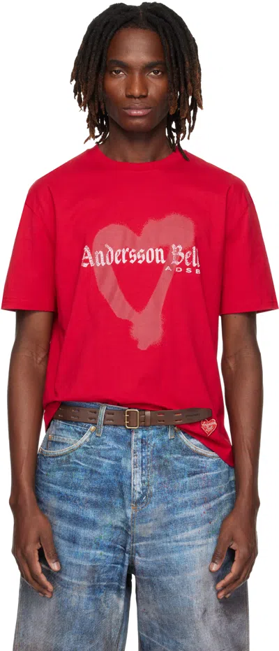 Andersson Bell Heart-printed T-shirt In Red