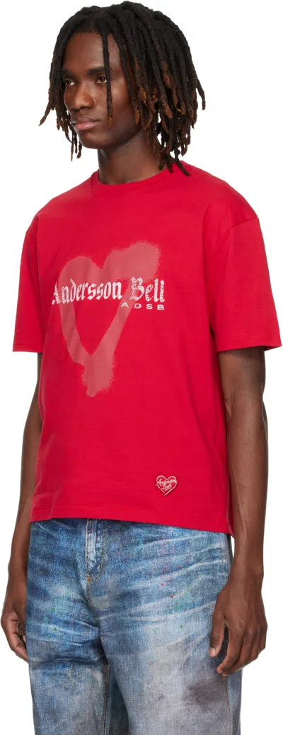 Andersson Bell Heart-printed T-shirt In Red