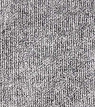 Shop Prada Sleeveless Asymmetrical Wool And Cashmere Sweater In Grey