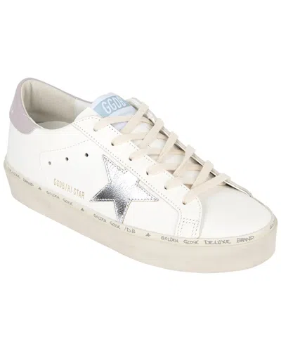 Golden Goose Distressed White Leather Low-top Sneakers In Multi