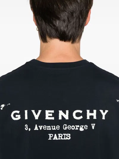 Givenchy Cotton Crew Neck T-shirt In Blue