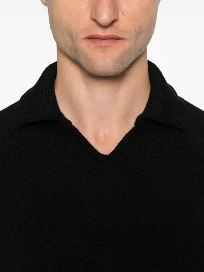 Zanone Sweaters Black In Black