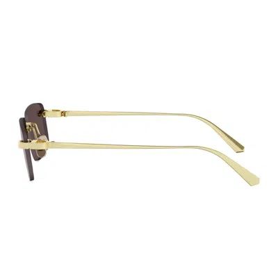 Dior C S4u Rectangular Sunglasses In Gold