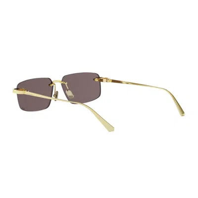 Dior C S4u Rectangular Sunglasses In Gold