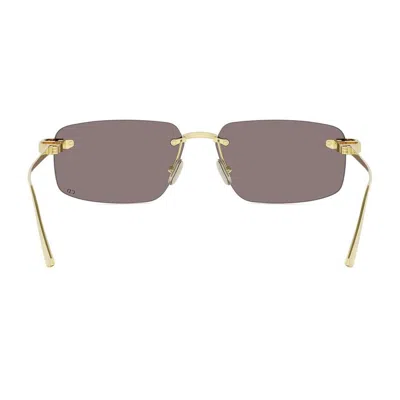 Dior C S4u Rectangular Sunglasses In Gold