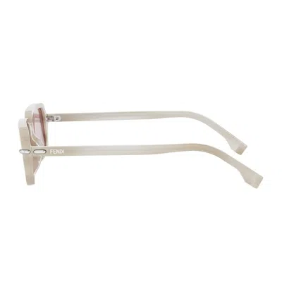 Fendi Selleria Acetate Rectangular Sunglasses In Pink