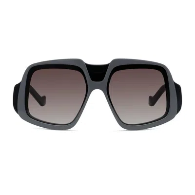 Loewe Anagram 61mm Gradient Geometric Sunglasses In Black
