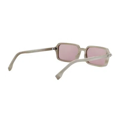 Fendi Selleria Acetate Rectangular Sunglasses In Pink