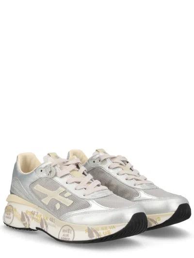 Premiata Silver Moerund 8084 Side-logo Polyester Sneakers In Gray