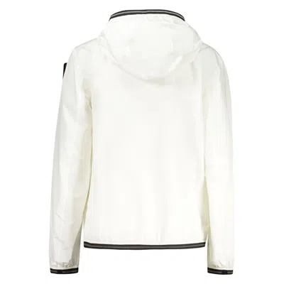 Blauer White Elastane Shell Jacket In White