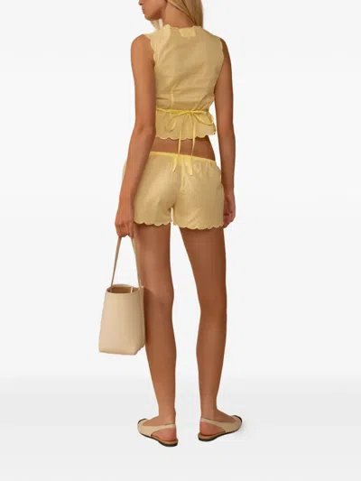 Montce X Elsa Hosk Scalloped Low-rise Drawstring Short In Multi