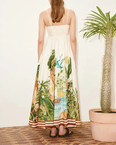 Alemais Toucan Tango Midi Dress In White