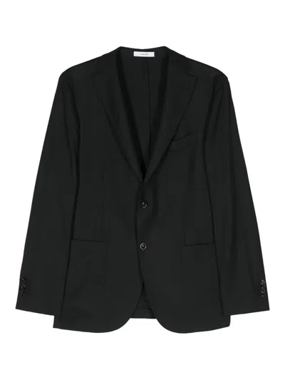 Boglioli Single Breasted Jacket Notch Lapel Pockets In Black