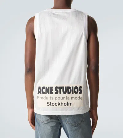 Acne Studios Logo-print Tank T-shirt In White